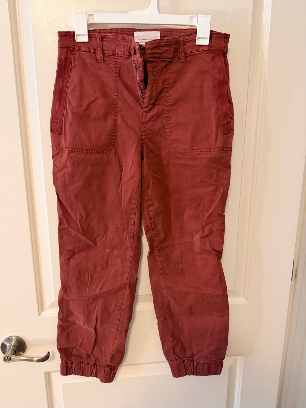 Anthropologie Women's Burgundy/Rust Jogger Pant